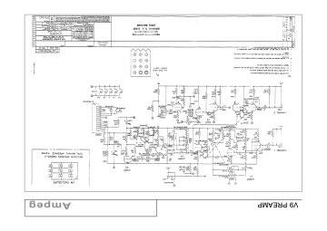 Ampeg V9 Pre Amp schematic circuit diagram